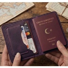 Parla Leather  Pasaport Cüzdan V3 Hakiki Gerçek Deri Pasaport Kılıfı Cüzdan Kartlık Kadın Erkek
