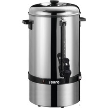 Saro Yuvarlak Filtreli Saro Kahve Makinesi - 10 L / 70 Fincan - Paslanmaz Çelik - Demleme ve Sıcak Tutma Işlevi - Emniyet Musluğu - Ölçüm Bardağı - 1,5 Kw - Model Saromıca 6010