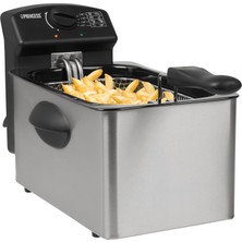Princess Fritöz - 2000 Watt, 4 Litre Kapasiteli, 800 gr Kapasiteli, 4 Kişilik, Termostatlı, Soğuk Bölge 182642, 01.182642.01.001, Gümüş