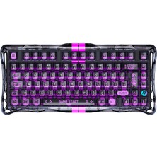 Esranın Dünyası Gravastar Mercury V75 Lite Kablolu, Türkçe Q, Manyetik Switch Gaming Klavye, Rgb Işıklı, Transparent Black