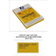 Esranın Dünyası Alex Schoeller A.KGT.TKN.200.50 - 50 x 70 Teknik Resim Kağıdı 200 Gr. 25 Li