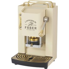 Faber Kahve Makineleri, Pro Deluxe Modeli, 44 mm Ese Kapsülleri Için Kahve Makinesi, Pirinç Kaplama, Ayarlanabilir Pirinç Kapsül Presi, Standart Solenoid Valf