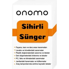 Esranın Dünyası Onomo Sihirli Sünger, Çok Amaçlı Temizlik Süngeri, Fayans, Lavabo, Plastik ve Deri Yüzeyler Için 3 Adet