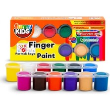 Esranın Dünyası Funny Kids Funny Kids Parmak Boyası 12 Renk x 25 ml Set