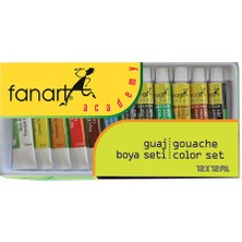 Esranın Dünyası Fanart Academy Guaj Boya, Seti, 12X12 ml