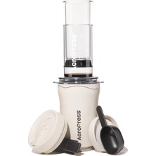Aeropress Go Plus Küçük Taşınabilir Kahve Makinesi Seti, Seyahat, Kamp ve Ofis Için Ideal, Hepsi Bir Arada French Press, Manuel Espresso ve Üzerine Dökme Kahve Makinesi, 2 Dakika Demleme Süresi, Krem