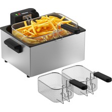 Tristar Paslanmaz Çelik Fritöz, 5l Kapasite, 3000W, Çıkarılabilir Sepet, Ayarlanabilir Sıcaklık, Yarı Profesyonel Performans, FR-9330