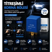 Esranın Dünyası Titreyen Korna Rölesi (Kesici Röle) 12V 30A 5 Uçlu Korna Titretici Universal (1 Adet)