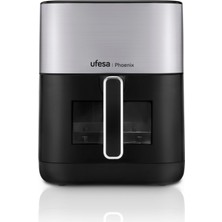 Ufesa Phoenix, Buharlı Hava Fritözü, Çift Rezistanslı, 6 L, 1800 W, 10 Önceden Programlanmış Program, Pencere ve Iç Aydınlatma, Tarif Kitabı Dahil