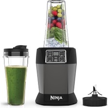 Ninja 2 Programlı Ninja Mikser: Mix & Max Mix, Darbe Fonksiyonu, Çıkış Ağzı Kapaklı 2x 700 ml Bardak, 1000 W, Bulaşık Makinesinde Yıkanabilir, Mikserli Smoothie Makinesi, Auto-Iq, Siyah BN495EU