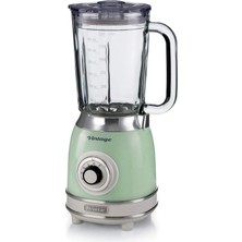 Ariete Vintage 583 Cam Karıştırıcı, 4 Bıçaklı Retro Çok Işlevli Karıştırıcı, 4 Hız + Darbe Işlevi, Buz Kırma Işlevi, 1,5 Litre Kapasite, 1000W, Yeşil