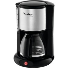Moulinex FG360811 Subito Cam Kahve Makinesi, Mat Paslanmaz Çelik, Siyah, 15 Fincan