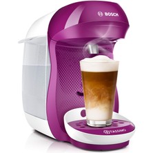 Bosch Tassimo Happy Kapsül Makinesi TAS1001 Kahve Makinesi, 70 Içecek, Tam Otomatik, Tüm Fincanlara Uygun, Yerden Tasarruf Sağlayan, 1400 W, Pembe