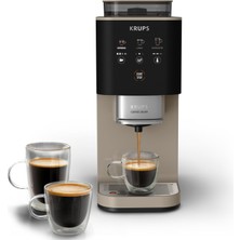 Krups Coffee Crush Ekstra Tam Otomatik Kahve Makinesi, Yalnızca 15 cm Genişliğinde, Bej