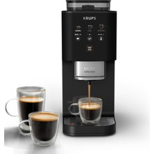 Krups Coffee Crush Ekstra Tam Otomatik Kahve Makinesi, Yalnızca 15 cm Genişliğinde, Siyah