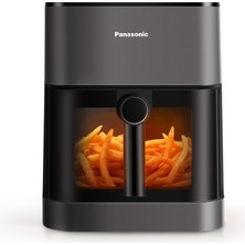 Panasonic NF-CC500SXE Görüntüleme Pencereli Hava Fritözü, 5l, 80-200°C, Etm Ödülü 2024, Dijital Zamanlayıcı ve LCD Ekran, Hafif Buhar Ilavesi, 11 Ön Ayar, Kolay Temizleme, Mat Gri