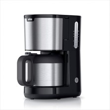 Braun Purshine KF1505 Bk Filtre Kahve Makinesi, 9 Bardağa Kadar 1,2l Paslanmaz Çelik Termal Sürahi, Optibrew Sistemi, Damlama Durdurma Fonksiyonu, Dönebilen Filtre Sepeti, Otomatik Kapanma, 1000W, Siy
