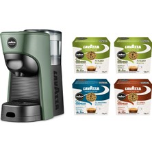 Lavazza, 64 Çeşitli Kapsüllü Modo Mio Tiny Eco Green Kahve Makinesi, Geri Dönüştürülmüş Plastikten Yapılmış Espresso Makinesi, 1450 W, 220-240 V, 50/60 Hz, 0,6 Litre