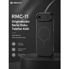 Remax Originalcolor Apple iPhone 17 Air Magsafe Uyumlu Metal Tuşlu Premium Kılıf Rmc-11 Siyah