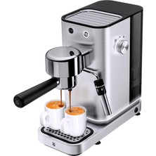 Wmf Lumero Portafiltre Makinesi - 15 Bar ile Paslanmaz Çelikten Yapılmış Kompakt Espresso Makinesi, Termoblok Isıtma Sistemi, Süt Köpürtme Başlığı, 2 Fincan Espresso Için 3 Bölme, LED Aydınlatma, Finc