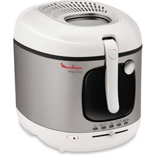 Moulinex Mega 2kg Fritöz, Yağlı Fritöz, Koku Önleyici Filtre, Ayarlanabilir Sıcaklık, Kolay Temizlik, Çıtır Patates Kızartması, 1.800 Watt, 8 Kişiye Kadar, Beyaz/gümüş, AM4800