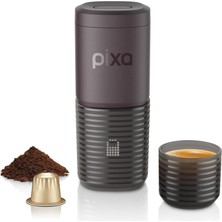Wacaco Kahve Makinesi Elektrikli ve Taşınabilir, 4 Çeşit Kahve ve Hızlı Isıtma, 5 Fincana Kadar 3 * 3000MAH Pil, Öğütülmüş Kahve ve Ns Kapsülleri Için 20 Bar Espresso Makinesi, Dokunmatik Ekran