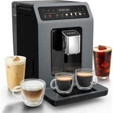 Krups Evidence Hot & Cold Tam Otomatik Kahve Makinesi, 18 Özel Içecek, Sıcak ve Soğuk Içecekler, Tek Dokunuşla Cappuccino, Süt Sistemi, Otomatik Bakım Döngüsü, Hızlı Isınma Süresi, EA898GF0
