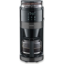 Severin Filtre Kahve Makinesi, Cam Sürahili ve Öğütücülü, 1,25L Kapasite, 10 Bardağa Kadar, Damlama Önleyici, Yoğun Aroma, Otomatik Kapanma, LED Ekran, 900W, Koyu Inoks, Siyah, Ka 4830