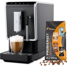 tchibo caffè crema, espresso ve süt spesiyaliteleri ıçin süt köpürtme fonksiyonlu tchibo esperto latte tam otomatik kahve makinesi, antrasit -  kahve tadım seti dahildir