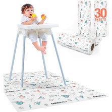 Esranın Dünyası Minimono Mama Sandalyesi ve Aktivite Örtüsü| 3 Farklı Desen Seçeği | Tek Kullanımlık | Kullan At Sıvı Geçirmez | 100X120 cm | 30 Adet (Deniz Canlıları)