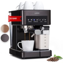 Klarstein Süt Köpürtücülü Klarstein Espresso Portafiltre Makinesi, Portafiltreli 1.8l Mini Espresso Makinesi, 20 Bar Paslanmaz Çelik Kahve Makinesi Küçük, Cappuccino, Latte, Espresso Için 1350W Kahve