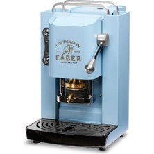 Faber Kahve Makineleri | Model Pro Deluxe | 44 mm Ese Pedleri Için Kahve Ped Makinesi | Krom Kaplama | Pirinçten Yapılmış Tampon Presi (Turkuaz)