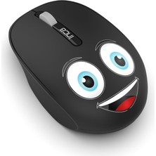 Esranın Dünyası Inca Weeny IWM-245ST Desing 3D Wireless Siyah Mouse Sevimli Emoji Karakterli,2.4 Ghz Nano Usb,ergonomik Zarif Kullanım Şekli, Konforlu Dokunuş HISSI,1200 Dpi, 10M Çekim Mesafesi,uyku Modu