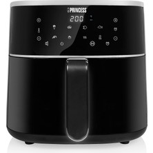 Princess Sıcak Hava Fritözü 6l Xxl, 6 Programlı Dijital Hava Fritözü, LED Dokunmatik Ekran, Enerji Tasarrufu, Daha Az Yağ, Yapışmaz Kaplama, 1500 W, 182244