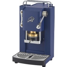 Faber Kahve Makineleri 3.0 Pro Essential | Kahve Makinesi Ese 44 mm Kompakt, Cam Hazneli, Çıkarılabilir Kapsül Tutuculu ve Pirinçten Yapılmış Ayarlanabilir Kapsül Presi (Lacivert, Krom)