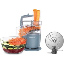 Kenwood Multipro Compact - Ekspres Servis Özellikli Kompakt Mutfak Robotu, Paslanmaz Çelik Bıçak, Kesme ve Rendeleme Diskleri, Darbe Fonksiyonlu, Mavi (FDP23.130GY)