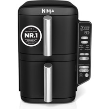 Ninja Çift Katlı Hava Fritözü, 6 Kişilik, Siyah SL300EU