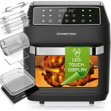 Gourmetmaxx Sıcak Hava Fritözü 12 L Airfryer | 9 Fonksiyonlu, Dokunmatik Ekranlı, Döner ve Kebap Şişli Fritöz | Pizza Dahil 10 Program | Mini Fırın 1700 W – Neredeyse Hiç Yağ Yok