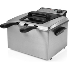 Princess Fritöz - 3270 Watt, 5 Litre, Termostat, 3 Kızartma Sepeti, Soğuk Bölge, 6-7 Kişi, 185000, Gri, Metal