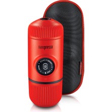 Wacaco Nanopresso Taşınabilir Espresso Makinesi, Nanopresso S Kasalı, Minipresso'nun Yükseltme Versiyonu, Seyahat Kahve Makinesi, Manuel Kumandalı (Yeni Elementler Lava Kırmızısı)
