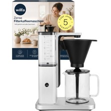 Wilfa Zense Alux Fırçalanmış Paslanmaz Çelik Filtre Kahve Makinesi I 1,25 L Cam Sürahili Ecbc Sertifikalı Kahve Makinesi I Brewfresh Pompa Teknolojisi, 92-96 °c Demleme Sıcaklığı ve Alüminyum Gövde