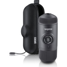 Wacaco Nanopresso Taşınabilir Espresso Makinesi, Nanopresso S Kasalı, Minipresso'nun Yükseltme Versiyonu, Seyahat Kahve Makinesi, Manuel Kumandalı (Siyah)