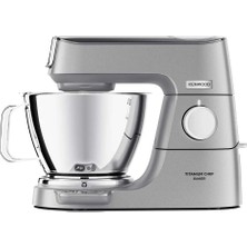 Kenwood Titanium Chef Baker KVC85.004SI Entegre Terazili Mutfak Robotu, 3 Parçalı Pasta Seti Dahil, 5 L ve 3,5 L Karıştırma Kabı, Kademesiz Hız Kontrolü, 1200 W, Gümüş