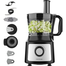 Cecotec Mutfak Robotu Mutfak Robotu Comino 1000 Spatula. 1000W, 2 Hız, 2 L Hazne, Meyve Sıkacağı, 3 Kesme Diski: Doğrama, Kesme, Yoğurma, Krema Diski, Paslanmaz Çelik