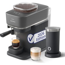 Philips Phılıps Baristina Espresso Makinesi Süt Köpürtücülü, Siyah, 16 Bar