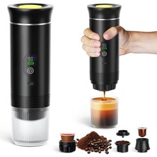 Mekeet 20 Barlı Taşınabilir Espresso Makinesi 3'ü 1 Arada, Usb'li 12V Pilli Kahve Makinesi, Nespresso Kapsülleriyle Uyumlu Kendinden Isıtmalı Mini Kahve Makinesi ve Kamp, ​​karavanlar ve Seyahat Için