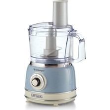 Ariete 1781 Vintage Mutfak Robotu - Doğrayır, Yoğurur, Keser ve Rendeler, Paslanmaz Çelik Bıçak, 2 Hız ve Darbe, Ekmek, Pizza ve Tatlılar Için Ideal, 1,2 Litre Kapasite, 1000 W, Mavi