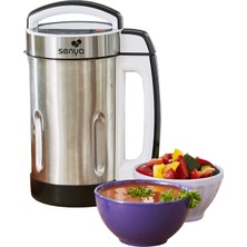 Senya Paslanmaz Çelikten Yapılmış Isıtmalı Stand Mikseri Senya Çorba Karıştırıcısı Pişirme ve Isıtma Kapasitesi 1,6l 1150W