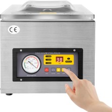Cherıkıu 3'ü 1 Arada Vakumlama Makinesi, 120W Endüstriyel Hazneli Vakumlama Makinesi, Ticari Masa Vakumlama Makinesi, Paslanmaz Çelik Profesyonel Vakum Makinesi DZ-260C, Nemli Gıdalar Için 11,8X10,24