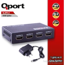 Esranın Dünyası Qport Q-Spl4 1 Giriş 4 Çıkış Aktif Bölücü